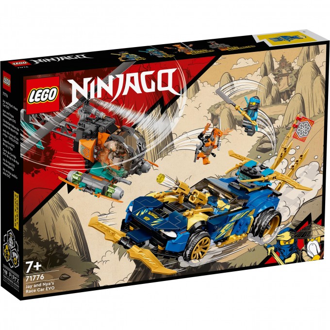Конструктор детский LEGO NINJAGO ГОНОЧНЫЙ АВТОМОБИЛЬ ЭВО ДЖЕЯ И НИИ 71776
